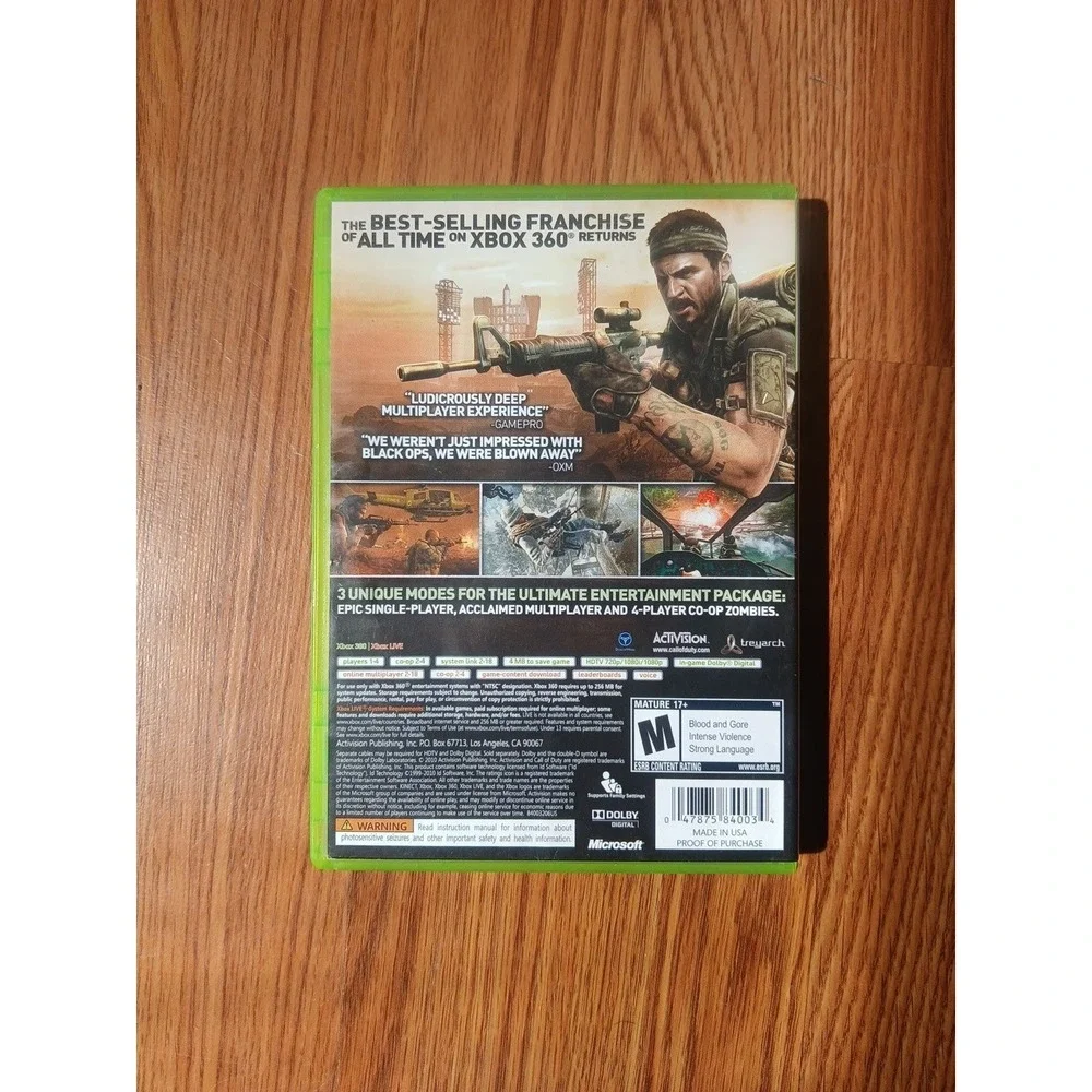 Call Of Duty Black Ops (Manual included) Tested & Works
